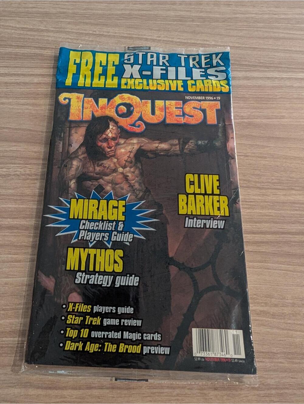 Inquest Magazine November 1996 Issue with Star Trek X-Files Exclusive Cards